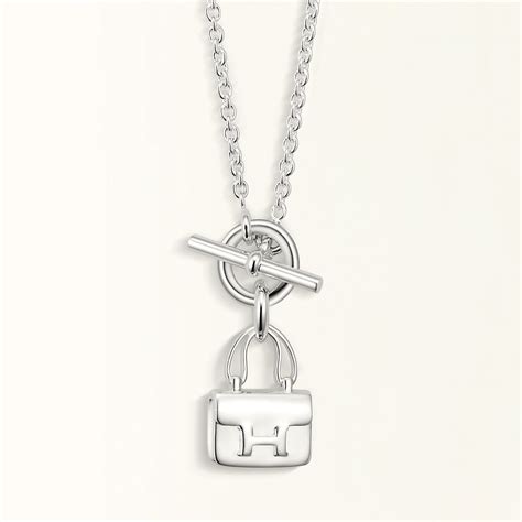 hermes constance necklace silver|authentic hermes constance for sale.